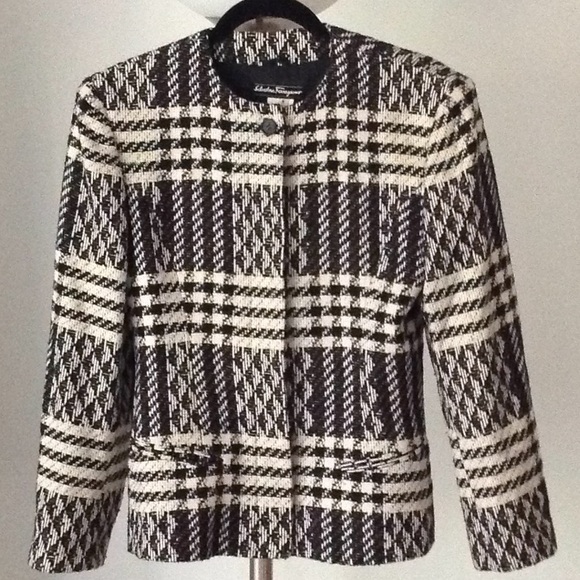 🍃🌹Salvatore Ferragamo - 'Fedora Bemberg' Blazer - Picture 4 of 8